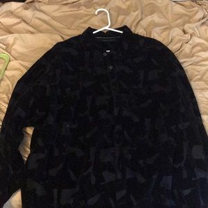 Sean John Black felted pattern shirt